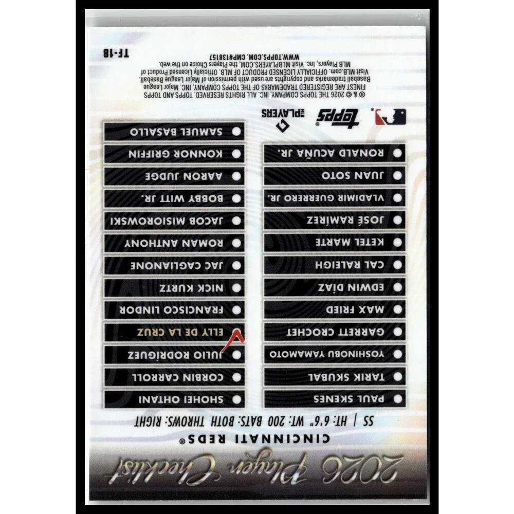 Topps 2026 Finest } Elly De La Cruz Topps Team Finest